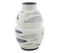 Vase Mauro Ferretti Ceramica Fish Blanc 21x31 cm