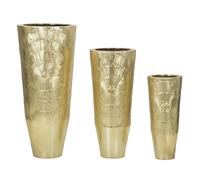 Vase Mauro Ferretti Goldely Tris (x3) Doré 50,8x114,9-40x92,7-29,8x70,5 cm