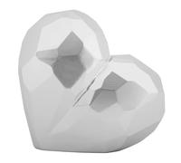 Vase Mauro Ferretti Heart Silver Argenté 19x9x18 cm