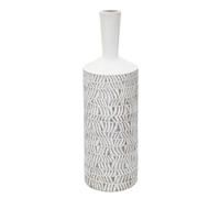 Generique Vase en polyrésine Mauro Ferretti Nairobi Bottle Blanc 15 x 49,5 cm