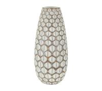Vase Mauro Ferretti Resina Tibet Blanc 27x27 cm
