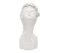 Vase Mauro Ferretti Young Lady Roses Blanc 10x14x26 cm