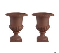 Vase Médicis en fonte 31.5 x 31.5 x 42 cm (Lot de 2)