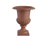Esschert Design XH62-AR - Vase Médicis en fonte : Hauteur 35 cm - 23,5 x 23,5 x 30 cm - Marron