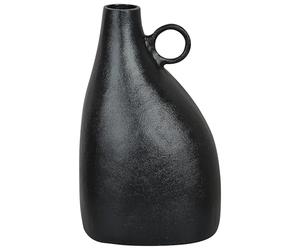 Vase Moderne Accessoire de Maison Déco 36 cm en Métal Aluminium Noir Narbada
