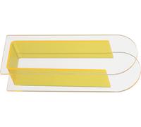 Vase moderne en acrylique transparent Vase à fleurs en acrylique coloré pour mariage, fête, maison, décoration de table Semi coloré jaune citron