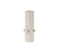 Generique Vase Bubbles en céramique cylindrique finition mate 41 cm crème