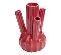 Vase Multiple en Dolomite "Fleur" 20cm Rose Foncé