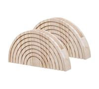 Vase Mural en Bois,Lot de 2 Supports d'exposition bohèmes pour Fleurs séchées - Jardinière Murale Rustique,pour Fleurs séchées et Verdure Artificielle, Salon, Chambre, Cuisine