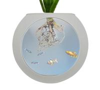 Vase Mural en Silicone, Vase à Fleurs Mural, Vases muraux en Silicone pour Fleurs, Bol de Vase à Fleurs Globe Transparent, Support de à Air pour Terrarium, pour Salle de Bain, Maison, Salon