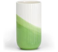 Vase Nervuré à Chevrons Vert