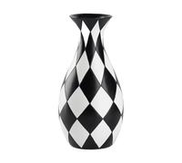 Vase noir et blanc | Pot de fleurs moderne, pièce maîtresse de table esthétique pour salon, cuisine, chambre à coucher, décoration boho pour pampa, branches de roses, accent décoratif minimaliste pour