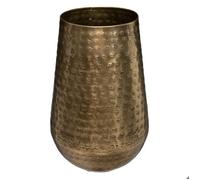 Vase ""Oasis"" métal martelé doré H23cm - Atmosphera Créateur d'intérieur