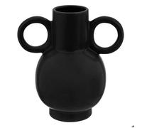 Vase ""Olme"" en céramique H22cm noir - Atmosphera Créateur d'intérieur