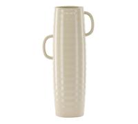 Vase Ondulé en Céramique "Cent" 41cm Beige & Noir