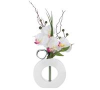 Vase orchidées artificielles blanc vase céramique H44cm - Atmosphera createur d'interieur - Multicolore