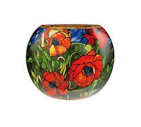 Vase Oriental Poppy Coquelicots H 35 cm Verre Multicolore Goebel Porcelaine