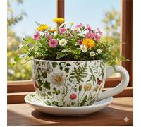 Vase ou cache pot en forme de tasse 20x12x15cm