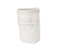 Vase Papyrus en Porcelaine Blanc Vieilli 12 cm