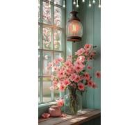 Vase Peinture Numero Adulte Orchidée Coloriage par Numero Adulte, DIY Kit de Peinture à L'huile sur Toile pour Enfant, Paint by Numbers 100X200cm Pour Décoration Murale Salon, Cadeau Femme W6-640