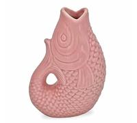 Vase Poisson Bohème Décoratif en Grès Cérame, Symbole d'abondance, Dimension 12 cm (Rose)