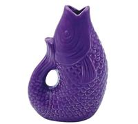 Vase Poisson Bohème Décoratif en Grès Cérame, Symbole d'abondance, Dimension 12 cm (Violet)