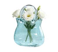 Vase pour fleurs en forme de sac à main transparent, grand format en forme de sac à main