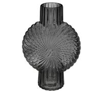 Vase pour Fleurs et décorations - Vase pour décoration de Cuisine et Salon, en Verre, 32 x 21,5 x 10,5 cm, Noir