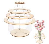 Vase pour Fleurs - Kit de Construction - Puzzle en Bois - Support pour Roses, Orchidées, Plantes - Cadeau pour les Amateurs de Fleurs