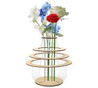 Vase pour fleurs Lego 3D - En bois - Pour bouquet de Lego - 20 cm de hauteur - Puzzle en bois - Vase à fleurs - Support en bois - Pour roses, tournesols, tulipes, lotus