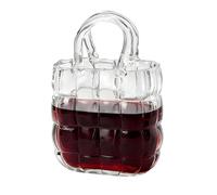 Vase pour sac à main en verre transparent | Vase funky pour bibliothèque, lieu de travail, restaurant, salle à manger, entrée, fête, mariage