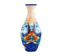 Vase puzzle 3D composé de 160 pièces en plastique incurvées, vase à fleurs unique pour vraies fleurs et décoration d'intérieur, projet créatif et cadeau de pendaison de crémaillère spécial pour