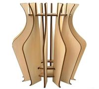 Vase Puzzle 3D en pour bois pour Bouquet de Fleurs Artificielles - Kit Assemblage Décoration Intérieur 20x20cm