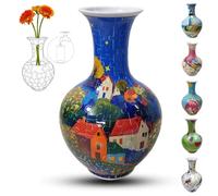 Vase Puzzle 3D for Adultes (Maisonnette dans Un Champ de Fleurs)