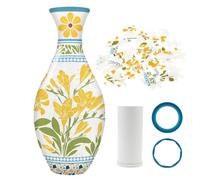 Vase puzzle 3D, vase à fleurs, puzzle composé de 160 pièces de puzzle incurvées, en plastique, uniques, de fleurs artificielles, à faire soi-même, pour salon, bureau, arrangement floral (vase à fleurs