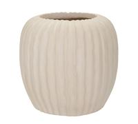 Vase rainurées Mauro Ferretti Mist Beige 26,5x26 cm
