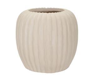Vase rainurées Mauro Ferretti Mist Beige 26,5x26 cm