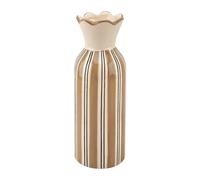 Vase rayure Opjet Collerette Beige 8,5x23,3 cm