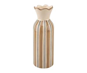 Vase rayure Opjet Collerette Beige 8,5x23,3 cm