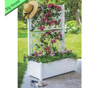 Vase Rectangulaire Avec Espalier pour Plantes Grimpantes Pot de Fleur Lierre