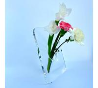 Vase rectangulaire en Acrylique Transparent, Cadre en Acrylique, Vase Art déco, décoration de Consoles et Divers Bureaux, Cadeaux de Pendaison de crémaillère (Transparent)