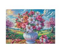 Vase rempli de Fleurs 300 Pièces Puzzle Adulte en Carton sans Déformation Urne, Flore et Surface Très Difficile Anti-Stress Jeu De Société Idée Cadeau Anniversaire Rapport Premium 300 PCS