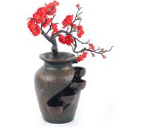 Vase Résine Fontaine d'intérieur Décoration Jeu d'eau Cascade Desktop Fontaine en cascade Décor