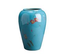 Vase Rétro Chinois en Céramique Bleu Prune Vase Peint Fleur Arrangement Table Floral Art Comptoir Ornement Argile Pot Porcelaine Vase de Table