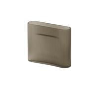 Muuto Vase Ridge verre H 16,5cm taupe lxHxP 20x16,5x6cm