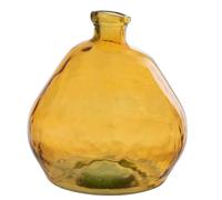 Vase Rond Design en Verre "Laura" 47cm Ocre