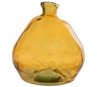 Vase Rond Design en Verre "Laura" 47cm Ocre G