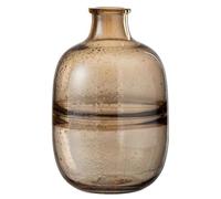 Vase Rond Design "Nervures" 29cm Ambre
