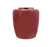 Vase Rond Design "Tribuna" 36cm Corail & Or