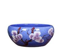 Vase rond en céramique for aquarium, salon, bureau, pot à poisson for décoration Feng Shui, vase for armoires TV rétro orientales, bols for bain d'oiseaux de cour, table à thé, panier de fruits(41cm(1